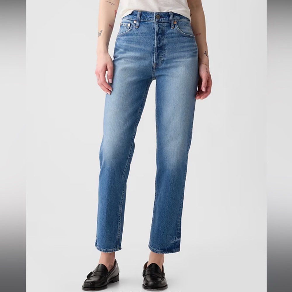 Gap high rise Cheeky straight jeans